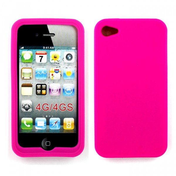 Wholesale iPhone 4 4S Silicone Soft Case (Pink)